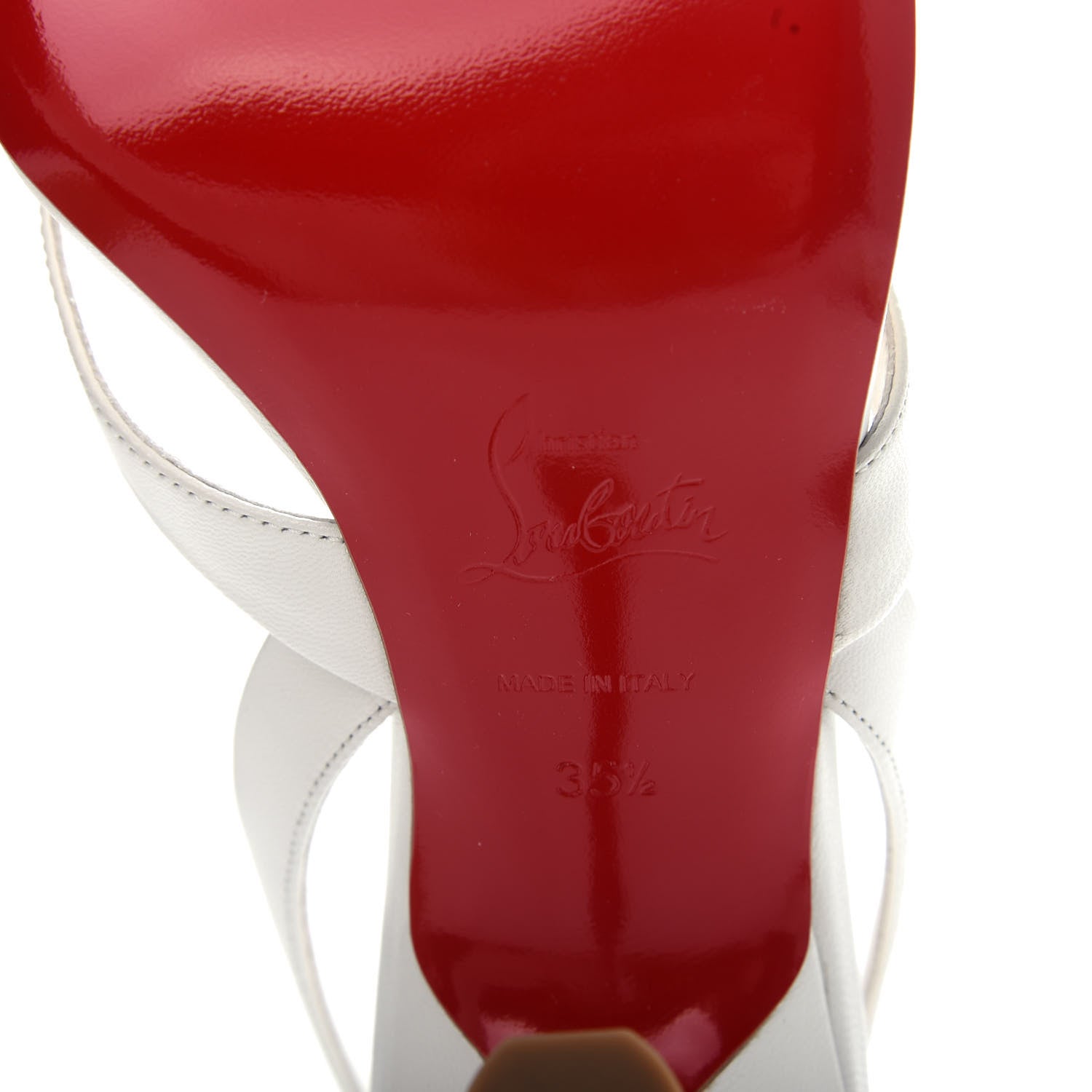 Christian Louboutin Kid Taralita 85 Thong Sandals 35.5 White 9 of 11
