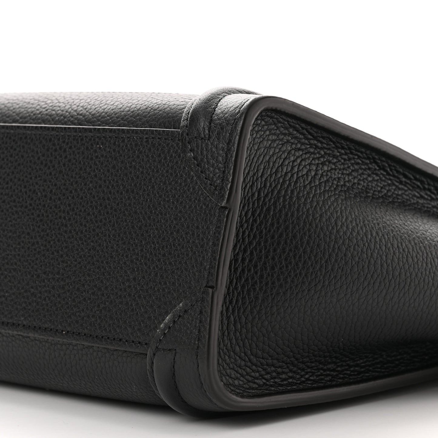 Drummed Calfskin Nano Luggage Black