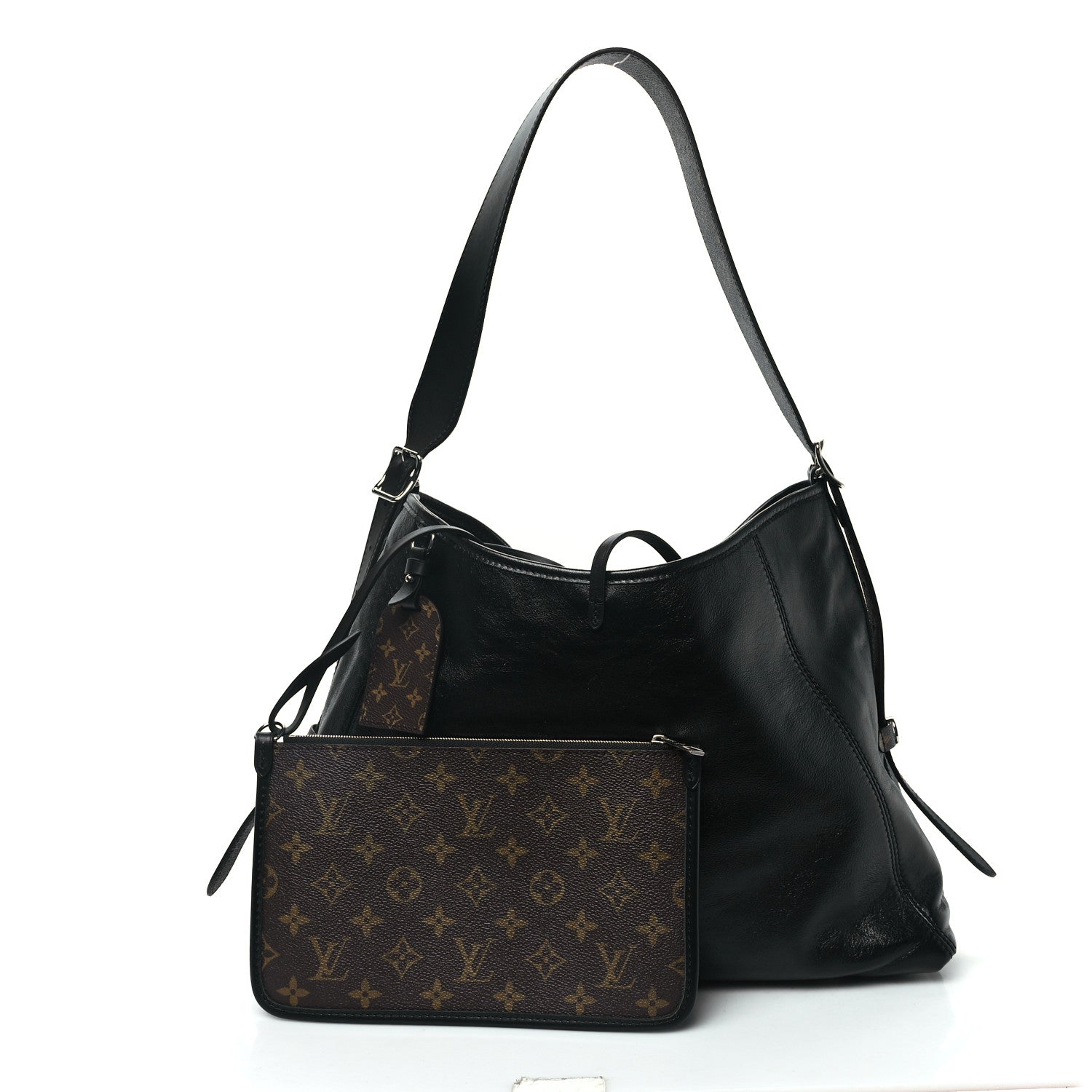 Louis Vuitton Lambskin CarryAll Vibe MM Black 4 of 10