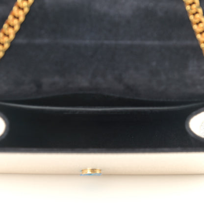 Saint Laurent Metallic Calfskin Small Classic Monogram Kate Satchel Gold 4 of 10