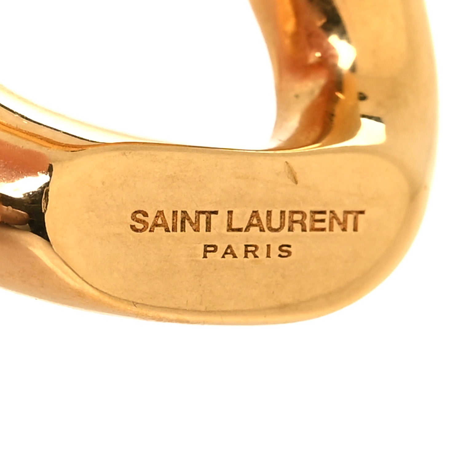 Saint Laurent Chain Link Earrings Gold 4 of 5