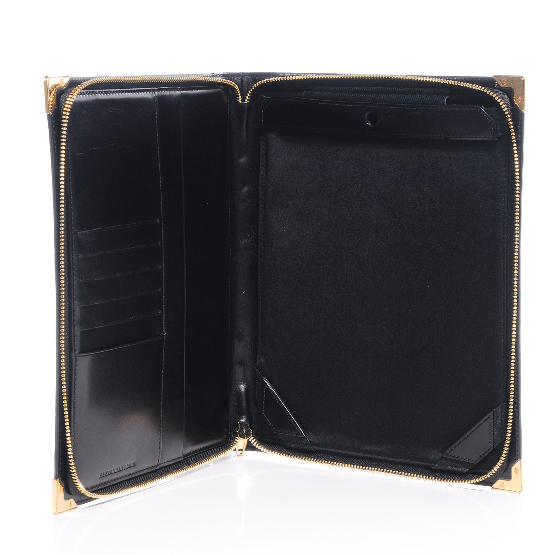 Alexander Wang Calfskin Crocodile Embossed Leather Prisma iPad Case Black 5 of 7