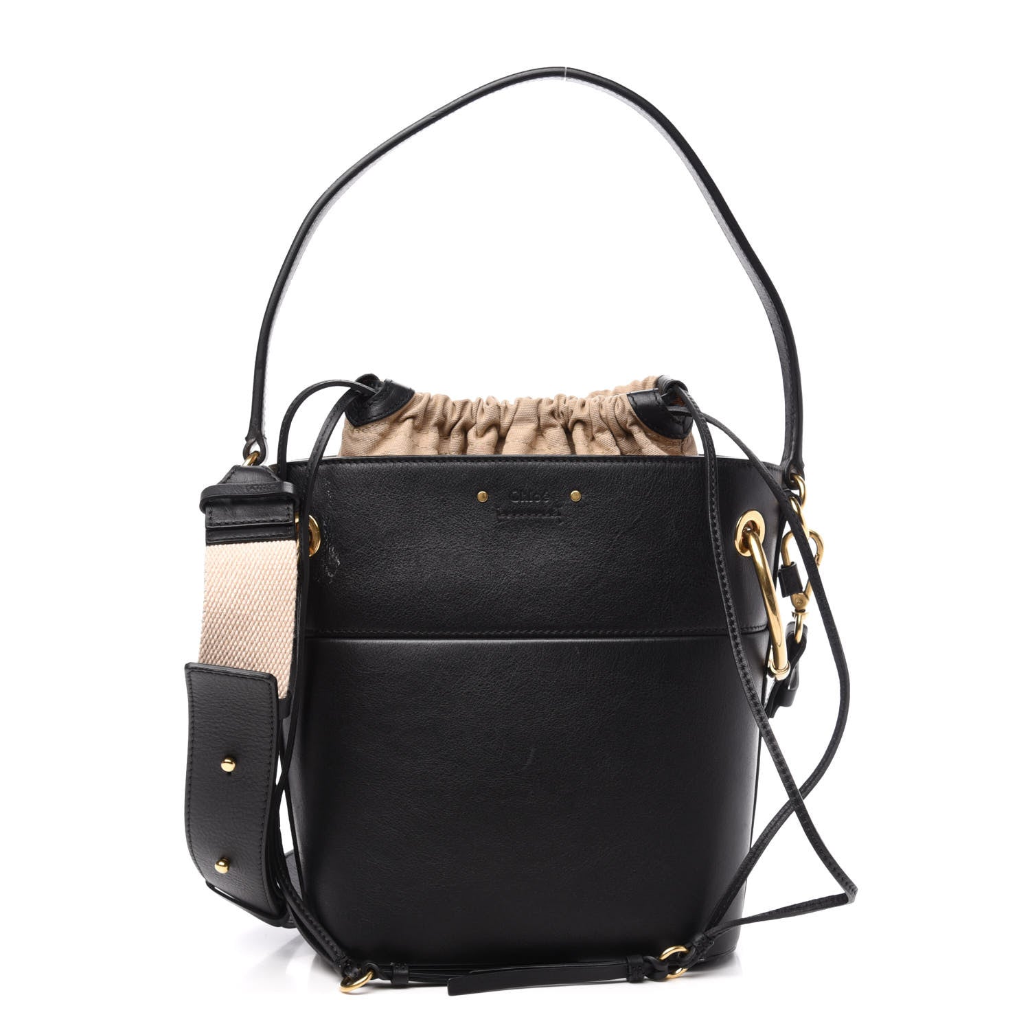 Chloe Smooth Calfskin Small Roy Bucket Bag Black 1 of 12