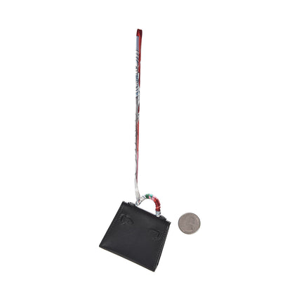 Hermes Tadelakt Mini Kelly Twilly Bag Charm Black 2 of 7