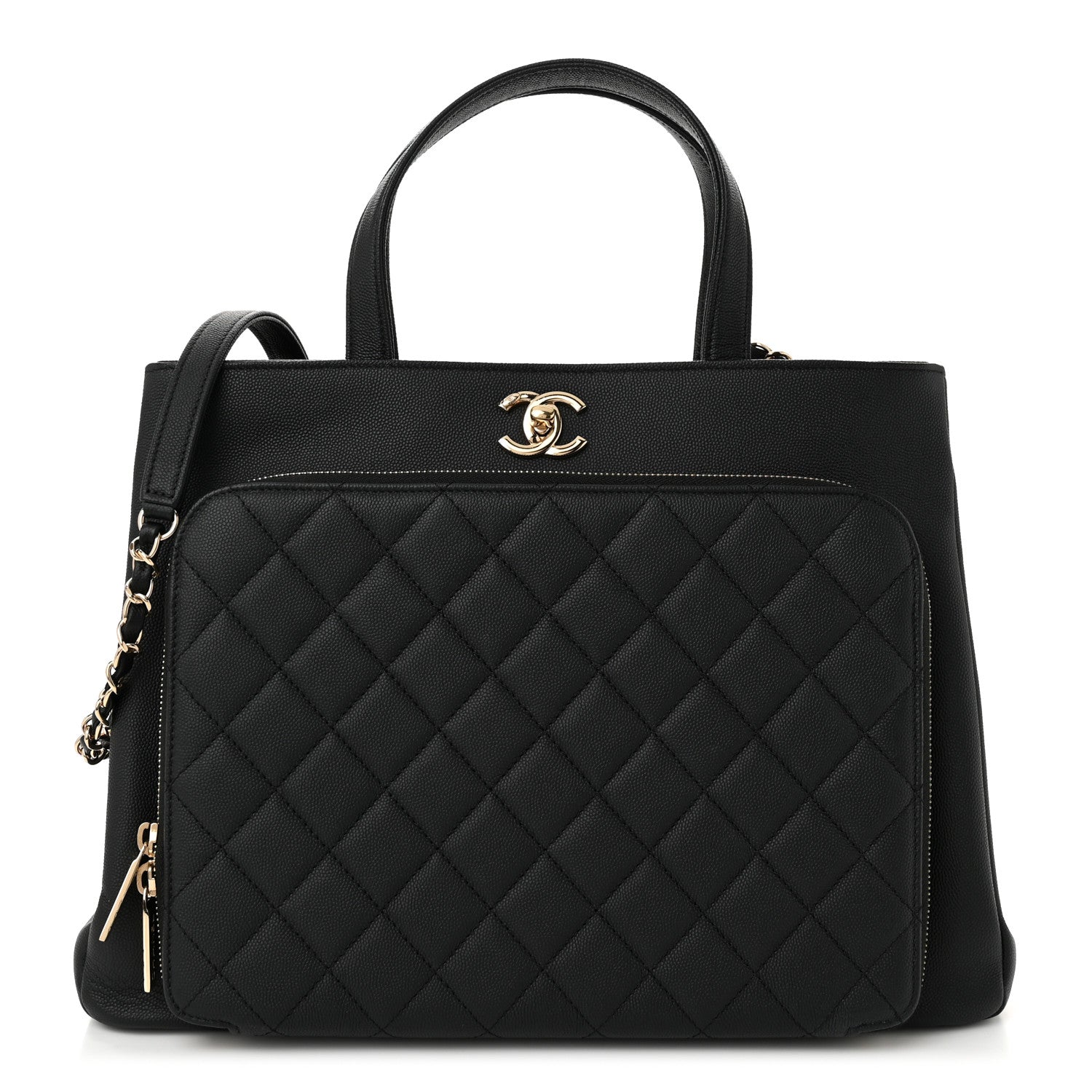 Chanel Caviar Quilted Large Business Affinity Shopping Bag Black 1 of 10