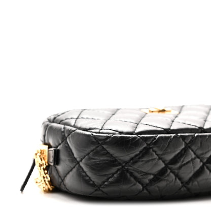 Chanel Aged Calfskin Quilted Mini Reissue Camera Case Black 9 of 10