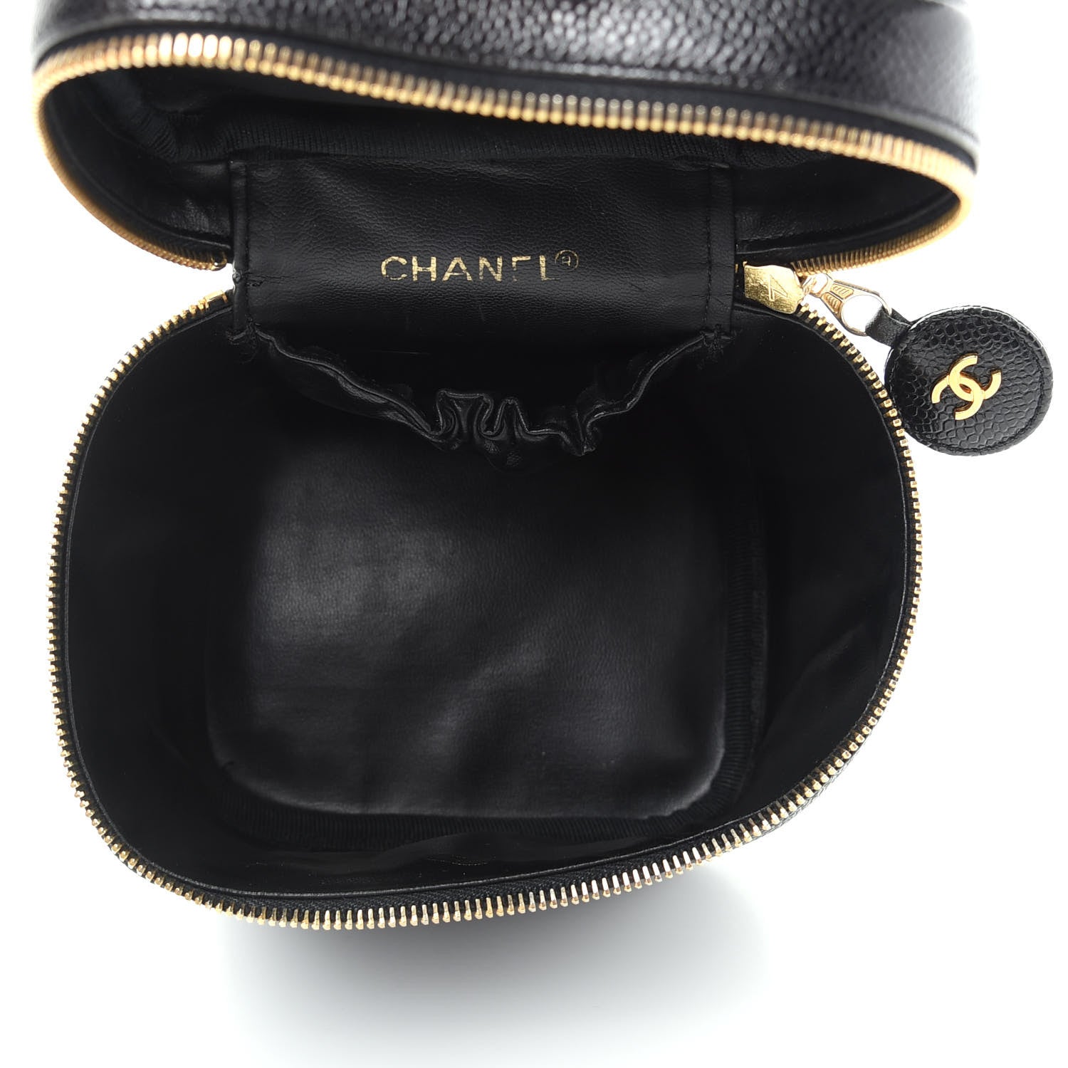 Chanel Caviar Cosmetic Vanity Bag Black 5 of 9