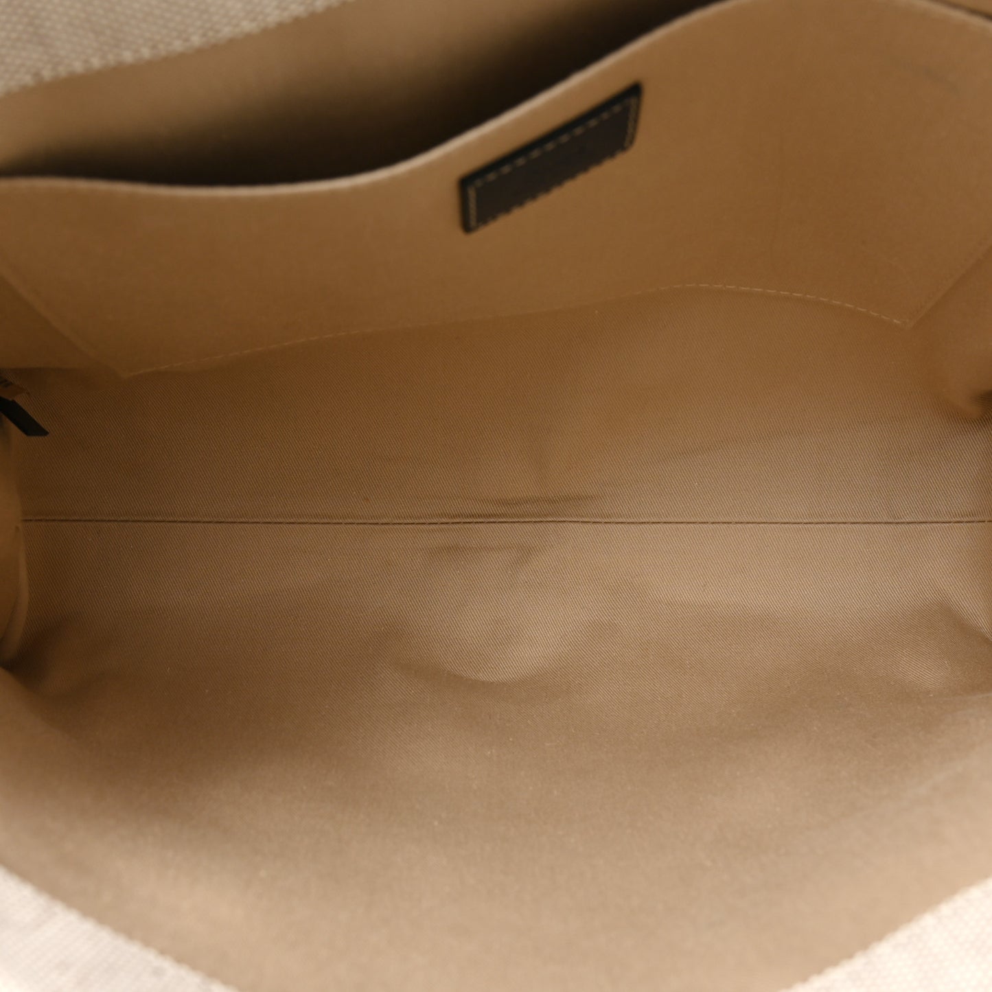 Cotton Calfskin Medium Woody Ribbon Tote White Black