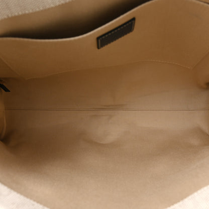 Chloe Cotton Calfskin Medium Woody Ribbon Tote White Black 5 of 8