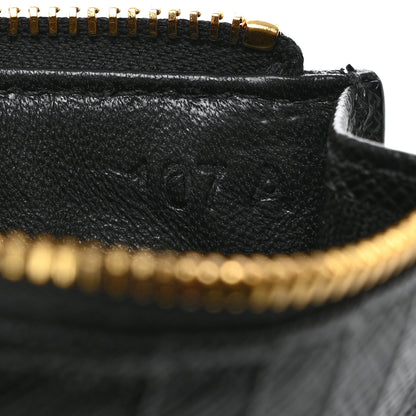 Prada Saffiano Triangle Zip Card Holder Black 7 of 7