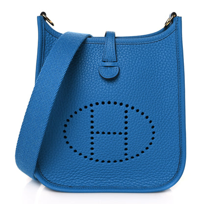 Hermes Taurillon Clemence Evelyne TPM Bleu Zanzibar 1 of 9