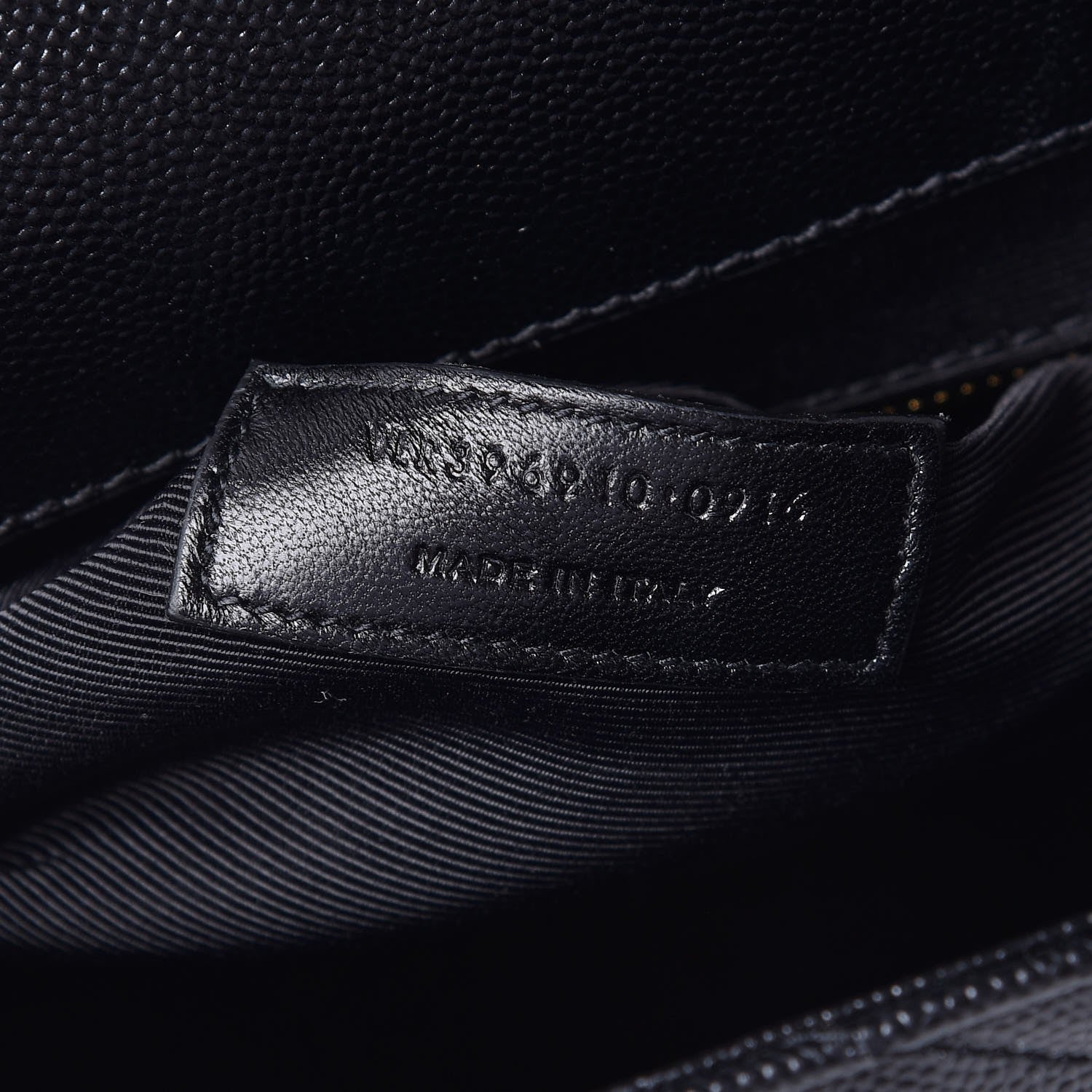 Saint Laurent Grain De Poudre Matelasse Chevron Large Monogram Satchel Black 8 of 8
