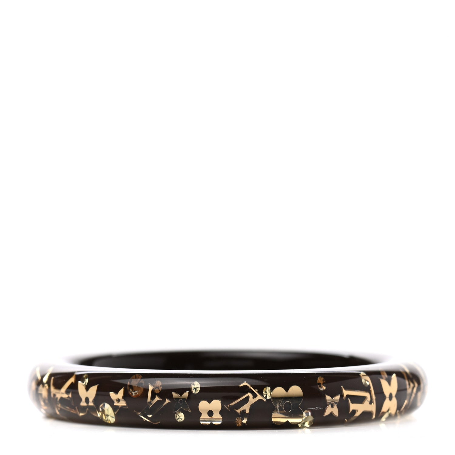 Louis Vuitton Resin Swarovski Medium Inclusion Bracelet PM Marron 1 of 4