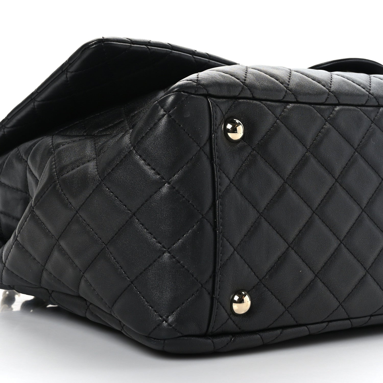 Chanel Calfskin Quilted XXL Travel Flap Bag Black 8 of 9