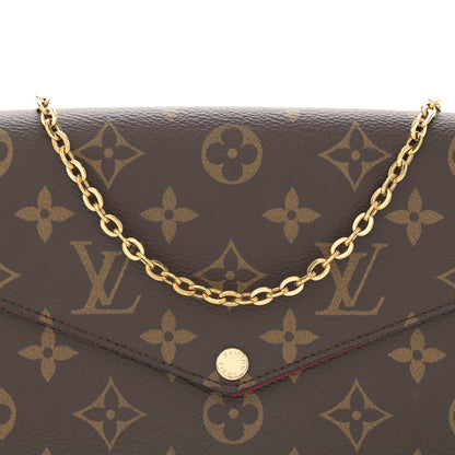 Louis Vuitton Monogram Pochette Felicie Chain Wallet Fuchsia 9 of 12