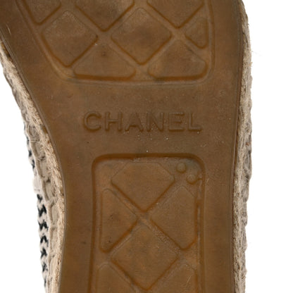 Chanel Mesh Grosgrain CC Espadrilles 36 Beige Black 7 of 11