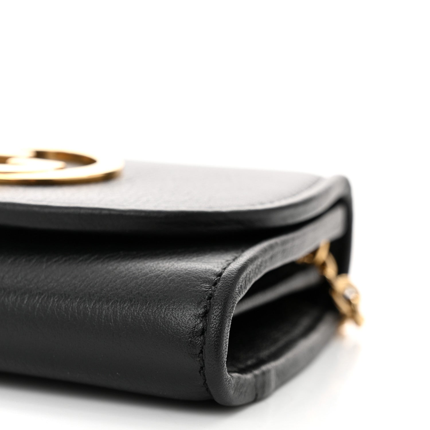 Gucci Roxy Calfskin Medium Blondie Chain Wallet Black 10 of 11