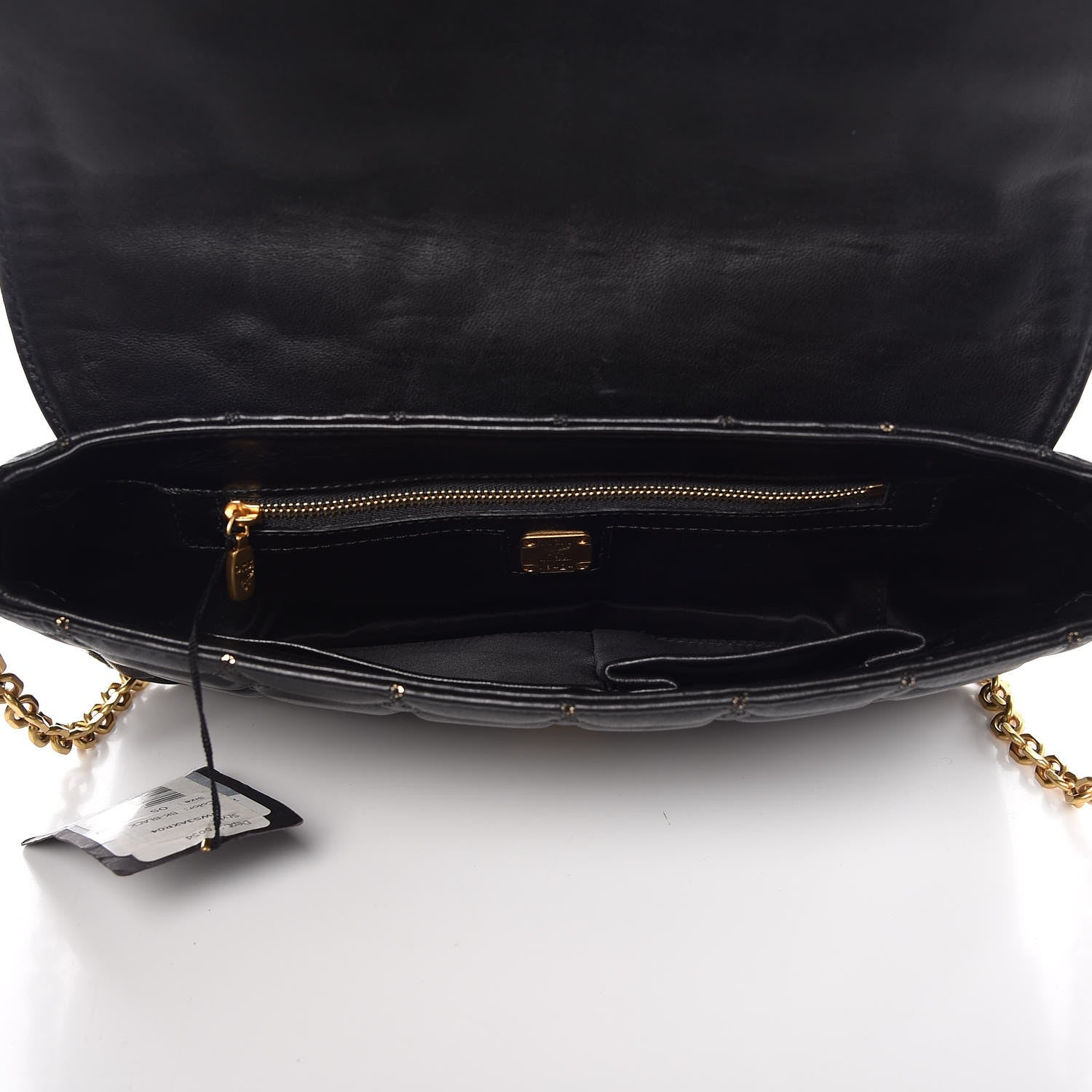 MCM Lambskin Quilted Embellished Flap Black 8 of 11