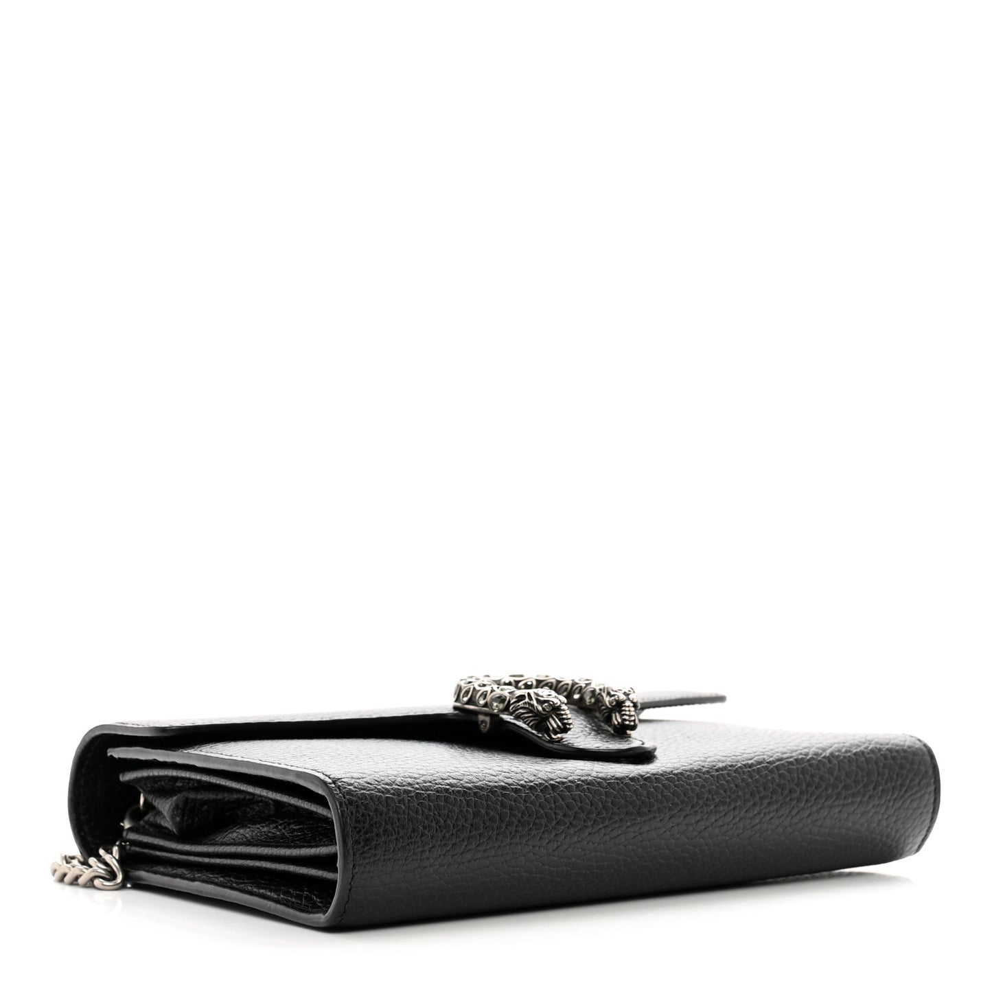 Calfskin Mini Dionysus Chain Wallet Black