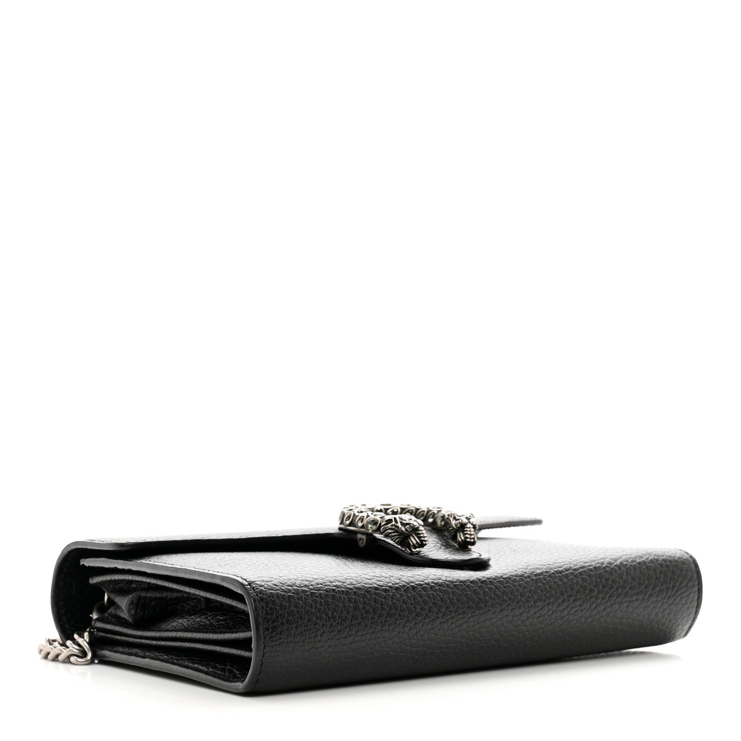Gucci Calfskin Mini Dionysus Chain Wallet Black 4 of 13