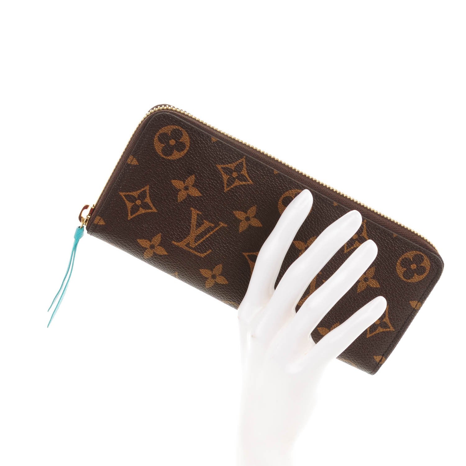 Louis Vuitton Monogram Clemence Wallet Turquoise 2 of 7