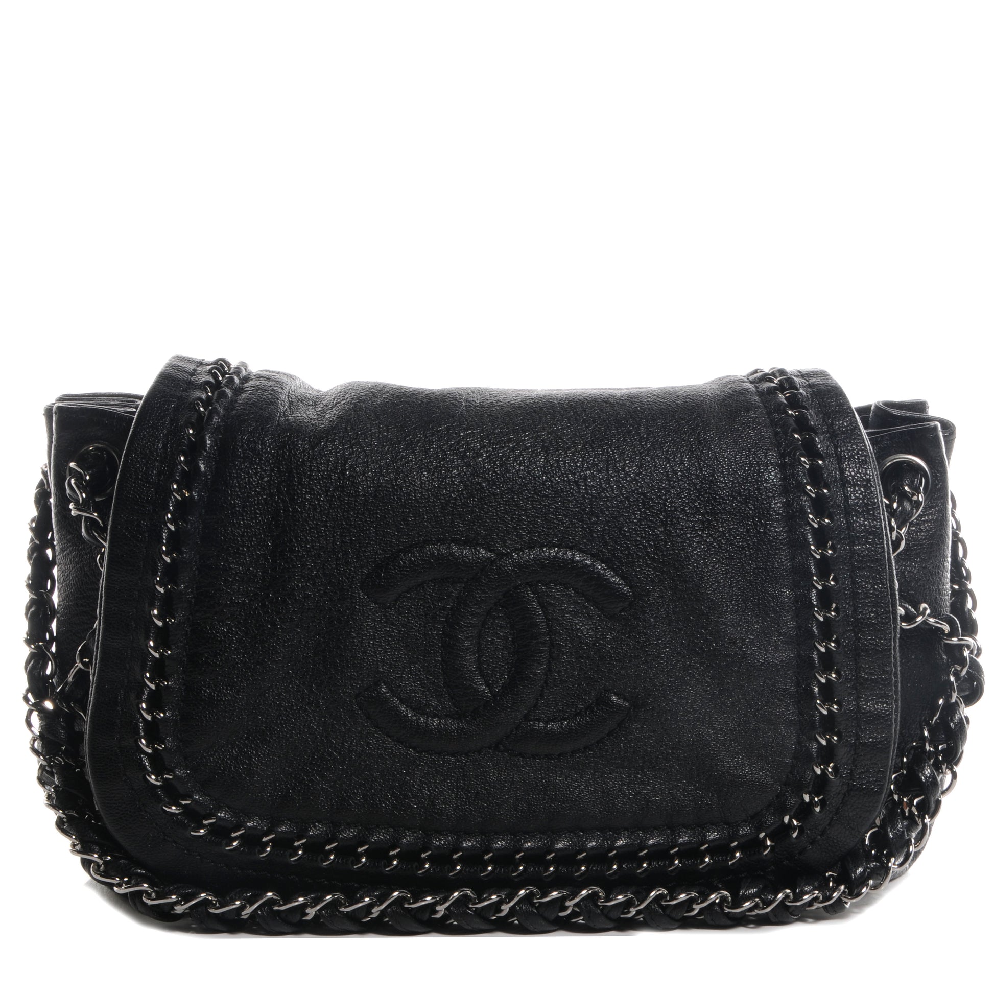 Chanel Calfskin Luxe Ligne Flap Bag Black 1 of 8