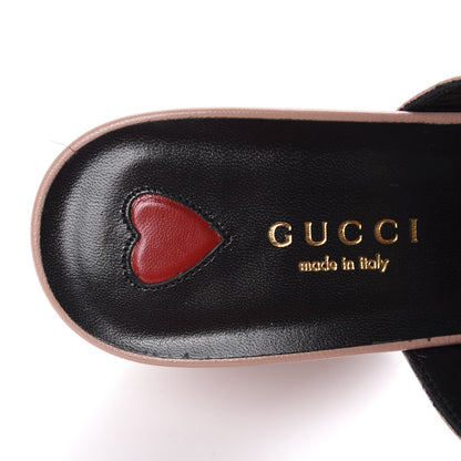 Gucci Malaga Kid Horsebit Princetown Mid Heel Mules 39 Crystal Pink 7 of 10