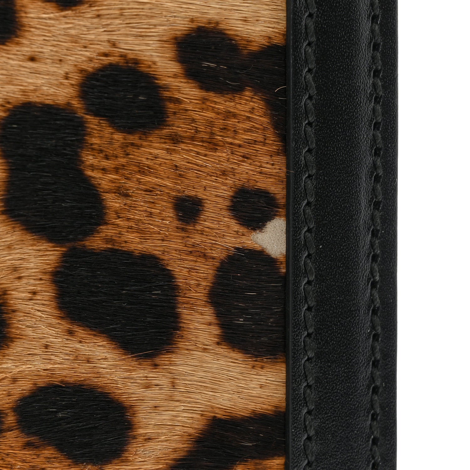 Gucci Calf Hair Jaguar Printed Small Lady Buckle Clutch Black 13 of 13