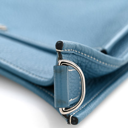 Hermes Taurillon Clemence EVELYNE III PM Blue Jean 12 of 12