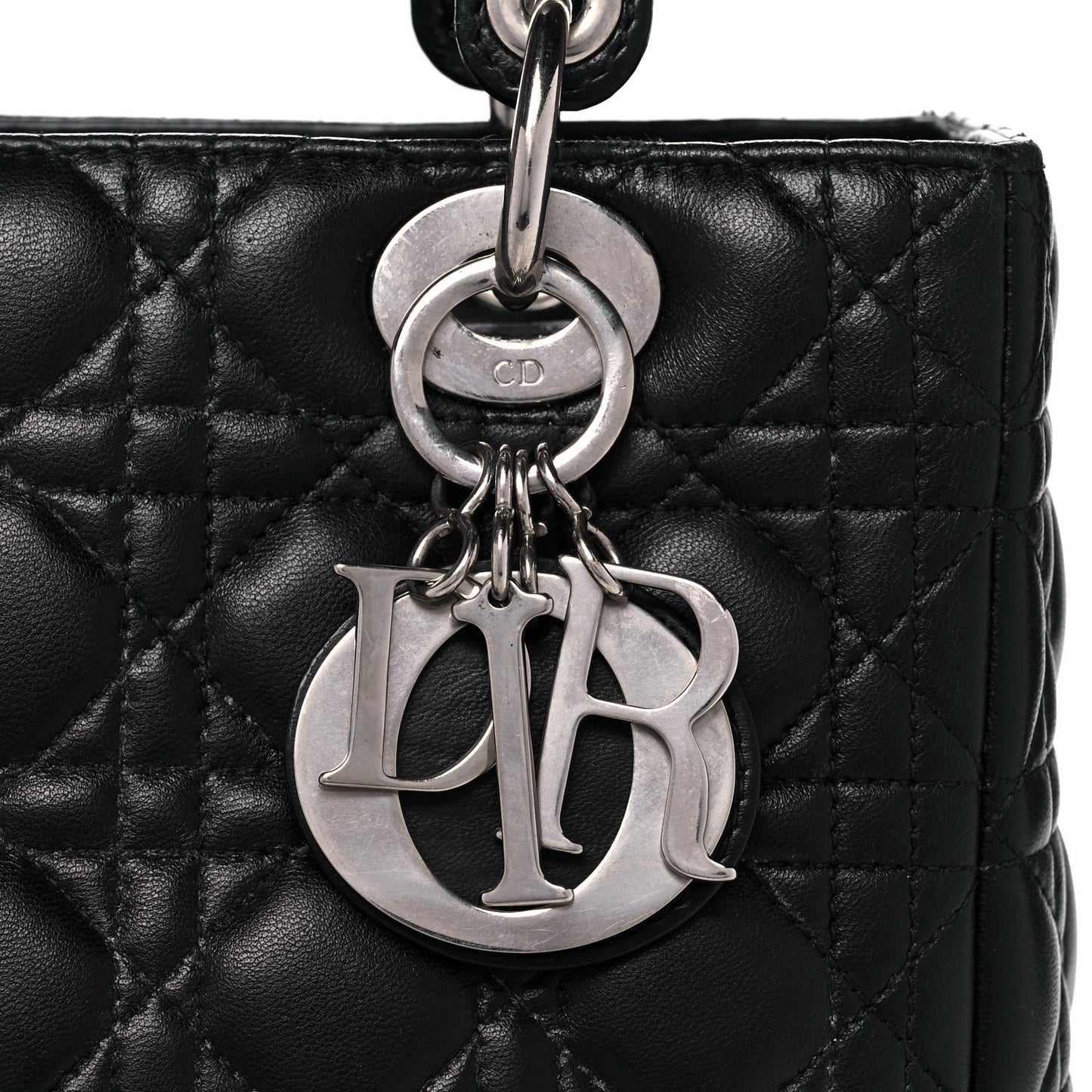 Lambskin Cannage Medium Lady Dior Black