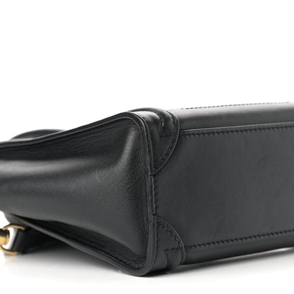 Celine Smooth Calfskin Nano Luggage Black 5 of 14