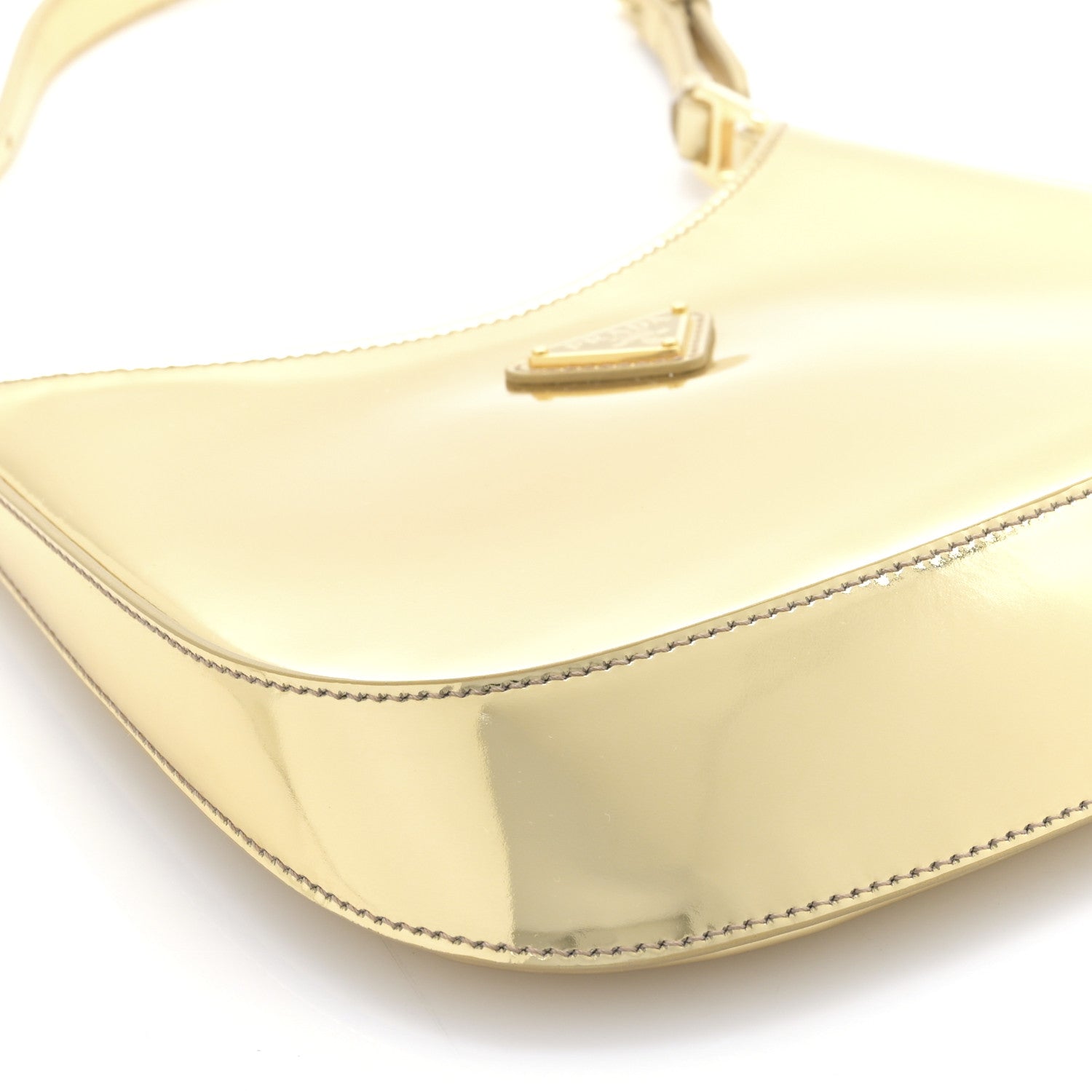 Prada Spazzolato Cleo Adjustable Strap Shoulder Bag Platino 7 of 8