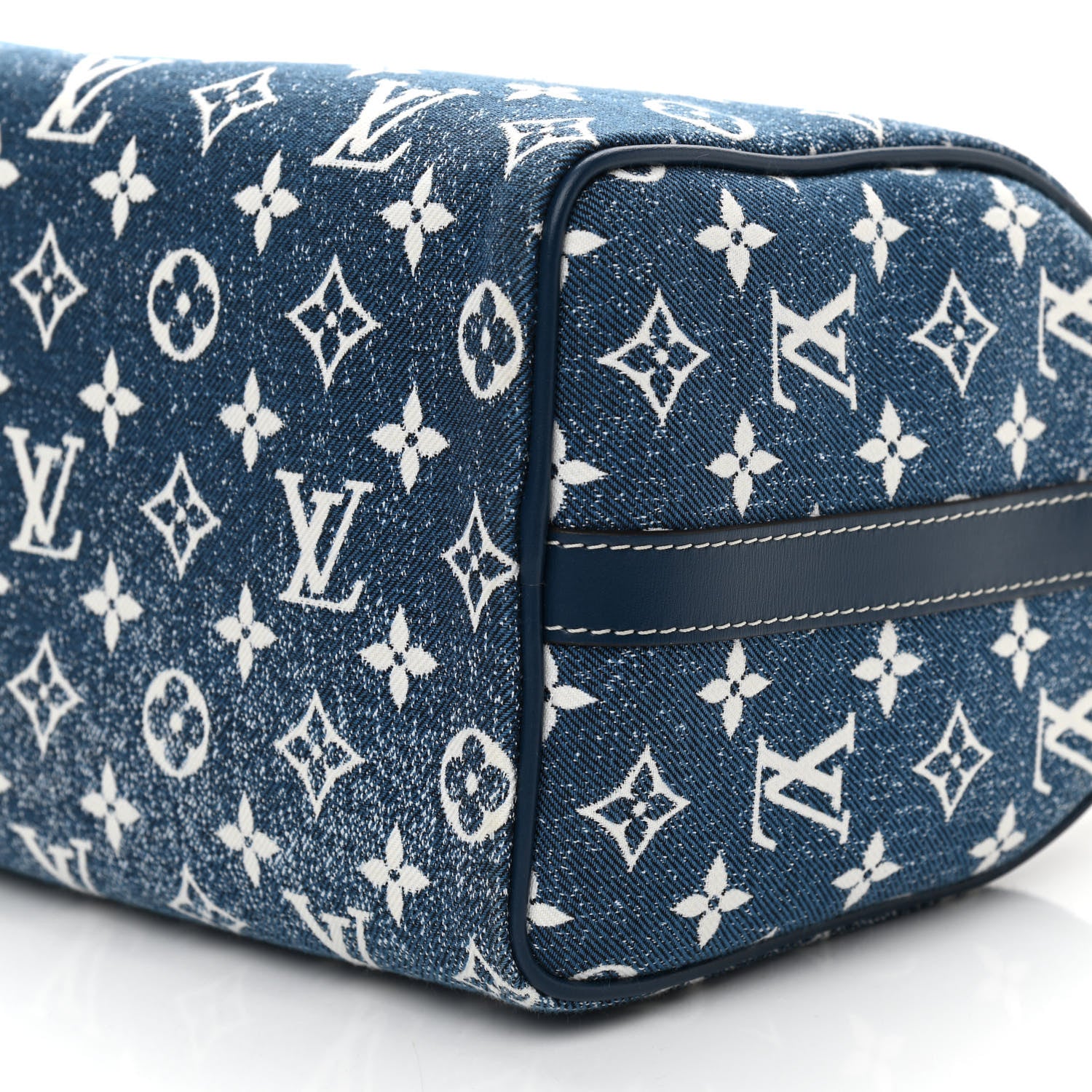 Louis Vuitton Monogram Jacquard Denim Speedy Bandouliere 25 Bleu 8 of 9