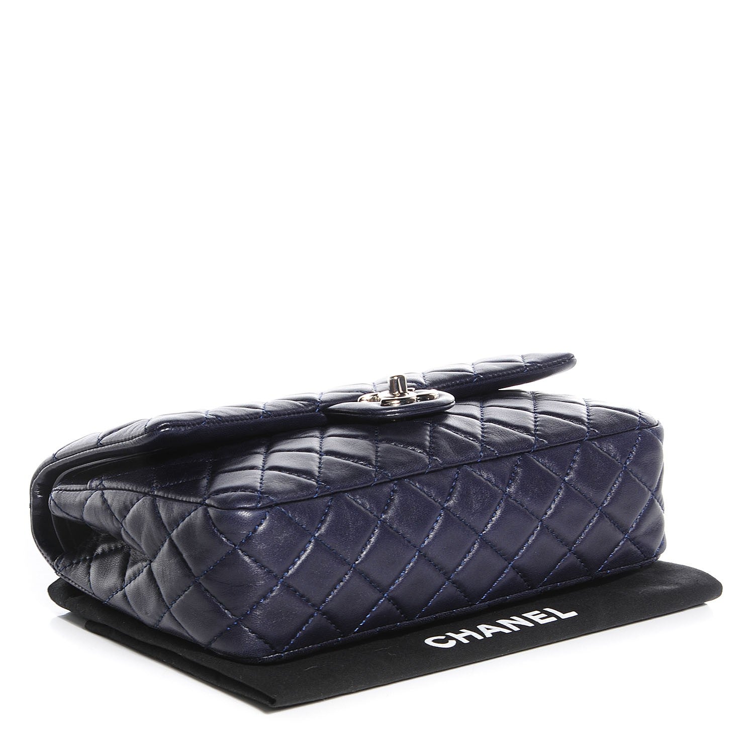 Chanel Lambskin Medium Double Flap Navy 4 of 9