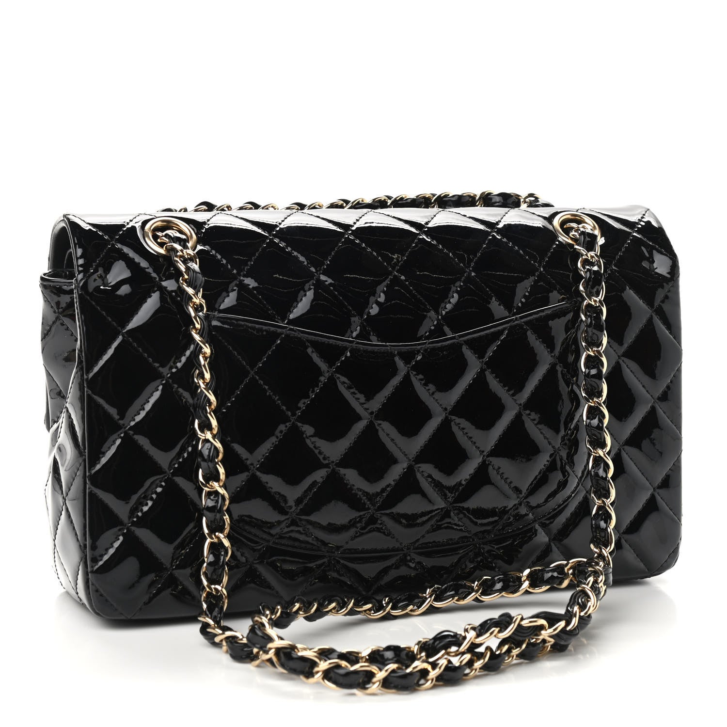 Chanel Patent Quilted Medium Double Flap Black 3 of 9