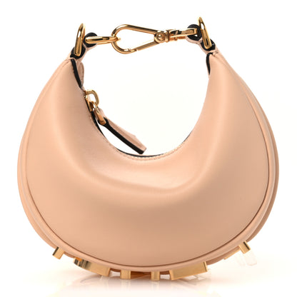 Fendi Vitello Grace Matte Nano Fendigraphy Hobo Charm Light Rose 1 of 11