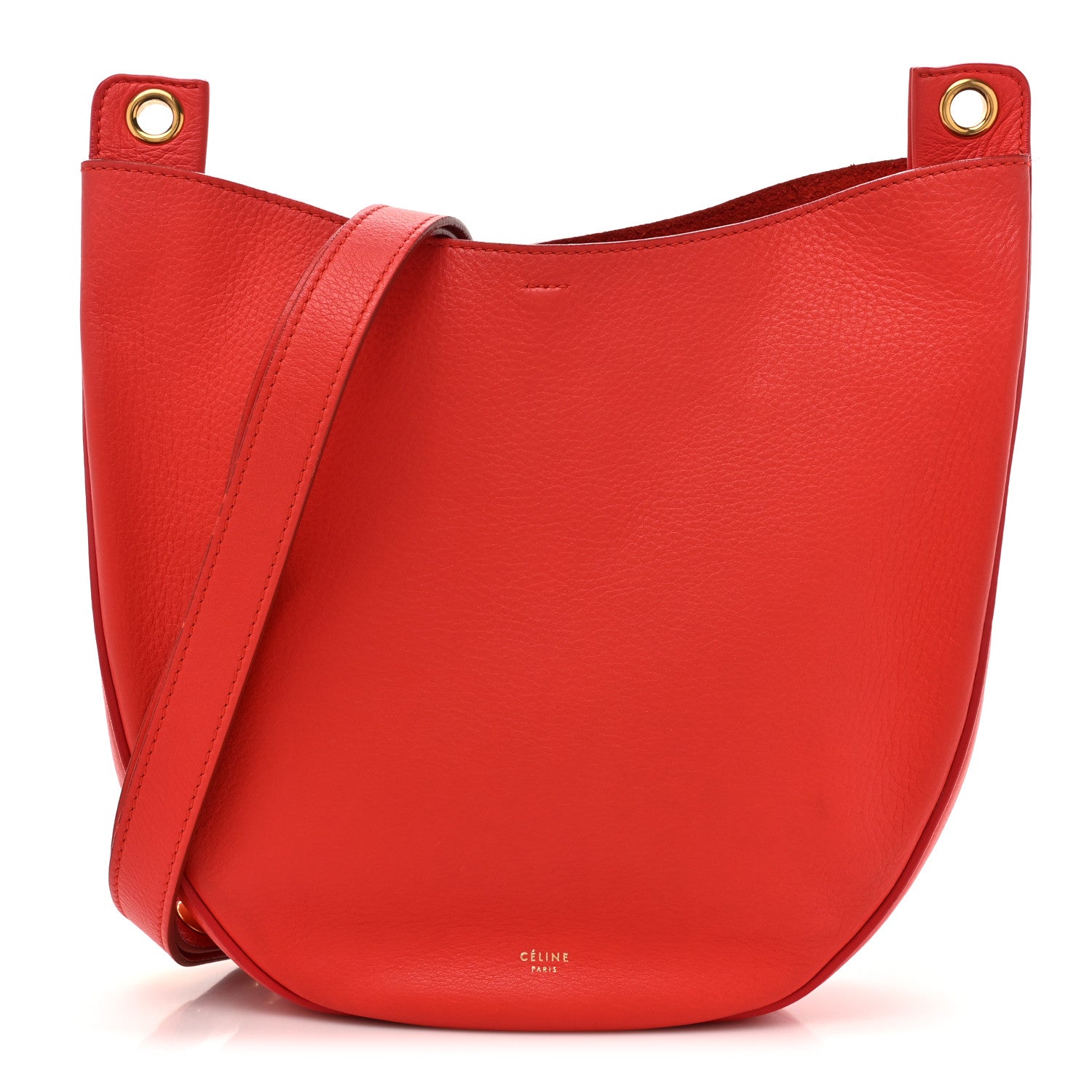 Celine Natural Calfskin Hobo Red 1 of 14
