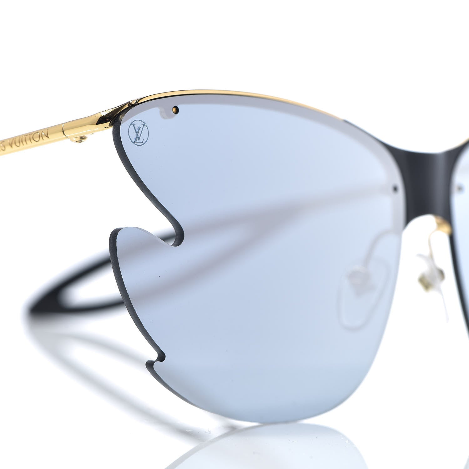 Louis Vuitton Bohemian Vuittony Square Sunglasses Z1235W Silver Mirror 7 of 8