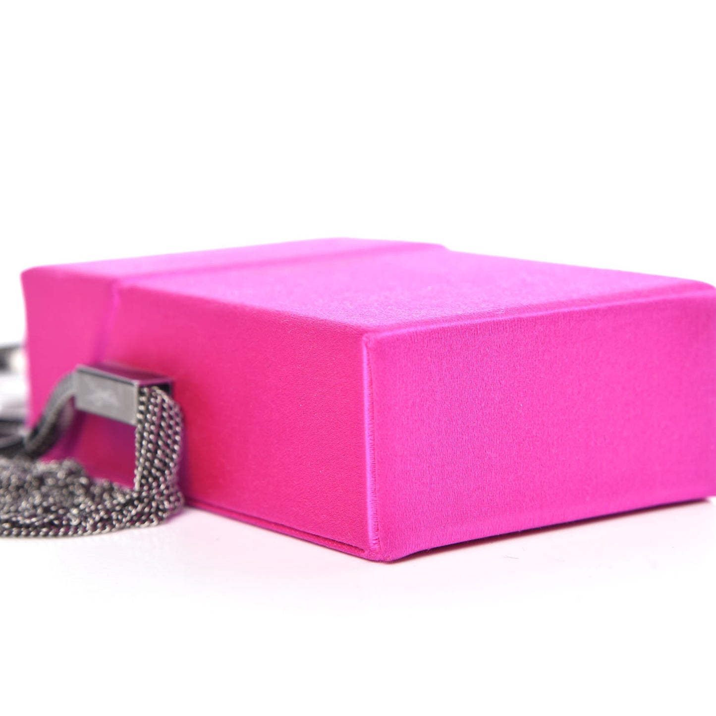 Satin Smoking Box Crossbody Bag Pink