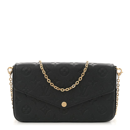 Louis Vuitton Empreinte Pochette Felicie Chain Wallet Black 1 of 11