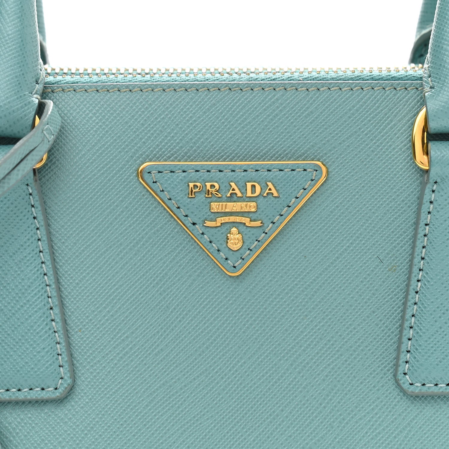 Prada Saffiano Lux Mini Galleria Double Zip Tote Anice 8 of 14