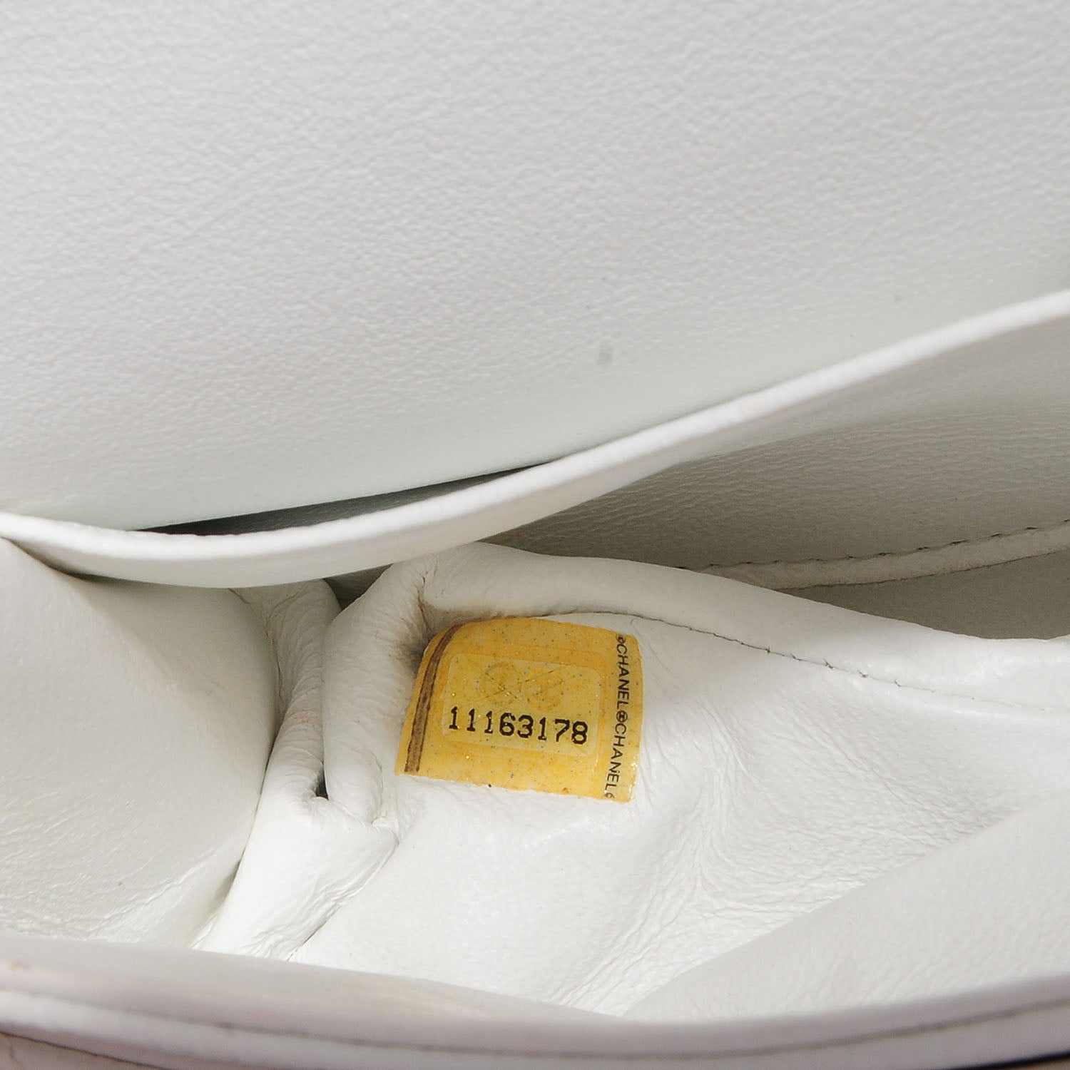 Chanel Caviar Quilted Medium Double Flap White 10 of 10