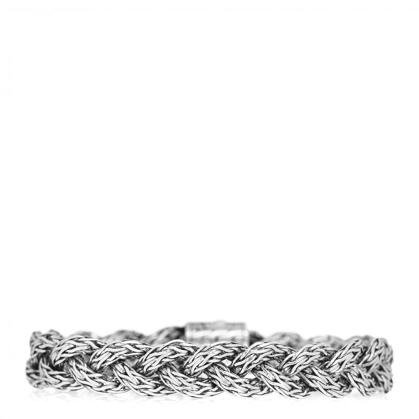 Sterling Silver Medium Braided Classic Chain Bracelet
