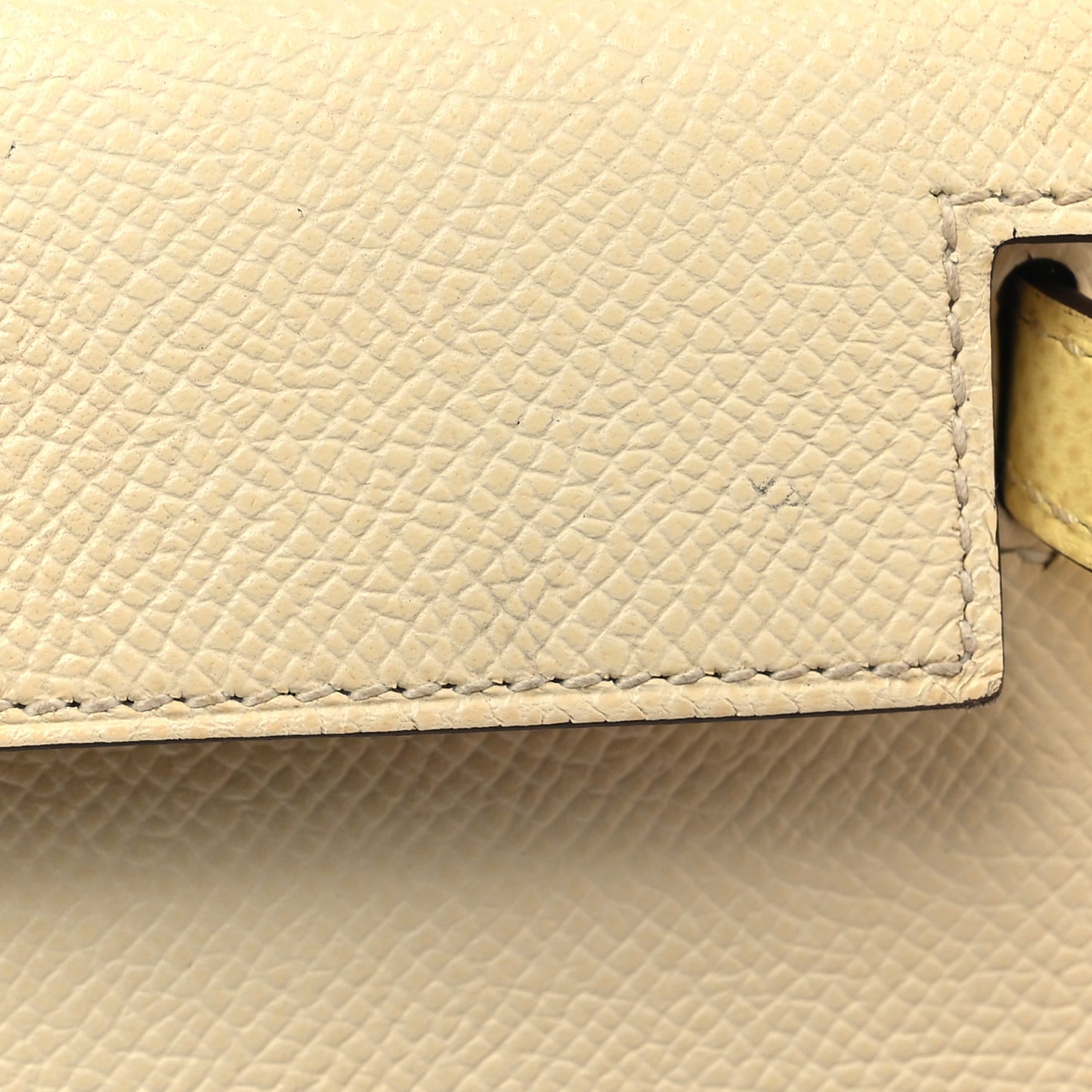 Epsom Mini Kelly Sellier 20 Nata Jaune Poussin Sesame