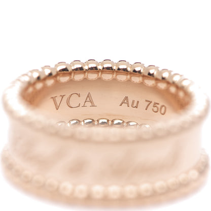 Van Cleef & Arpels 18K Rose Gold Perlee Signature Ring 50 5.25 4 of 5