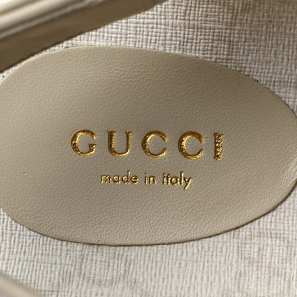 Gucci GG Supreme Monogram Granada Kid Angelina Platform 35mm Slingback Sandals 41 White Mystic White 6 of 10