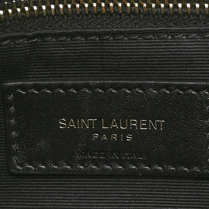 Saint Laurent Patent Quilted Small Loulou Puffer Monogram Chain Satchel Black 6 of 10