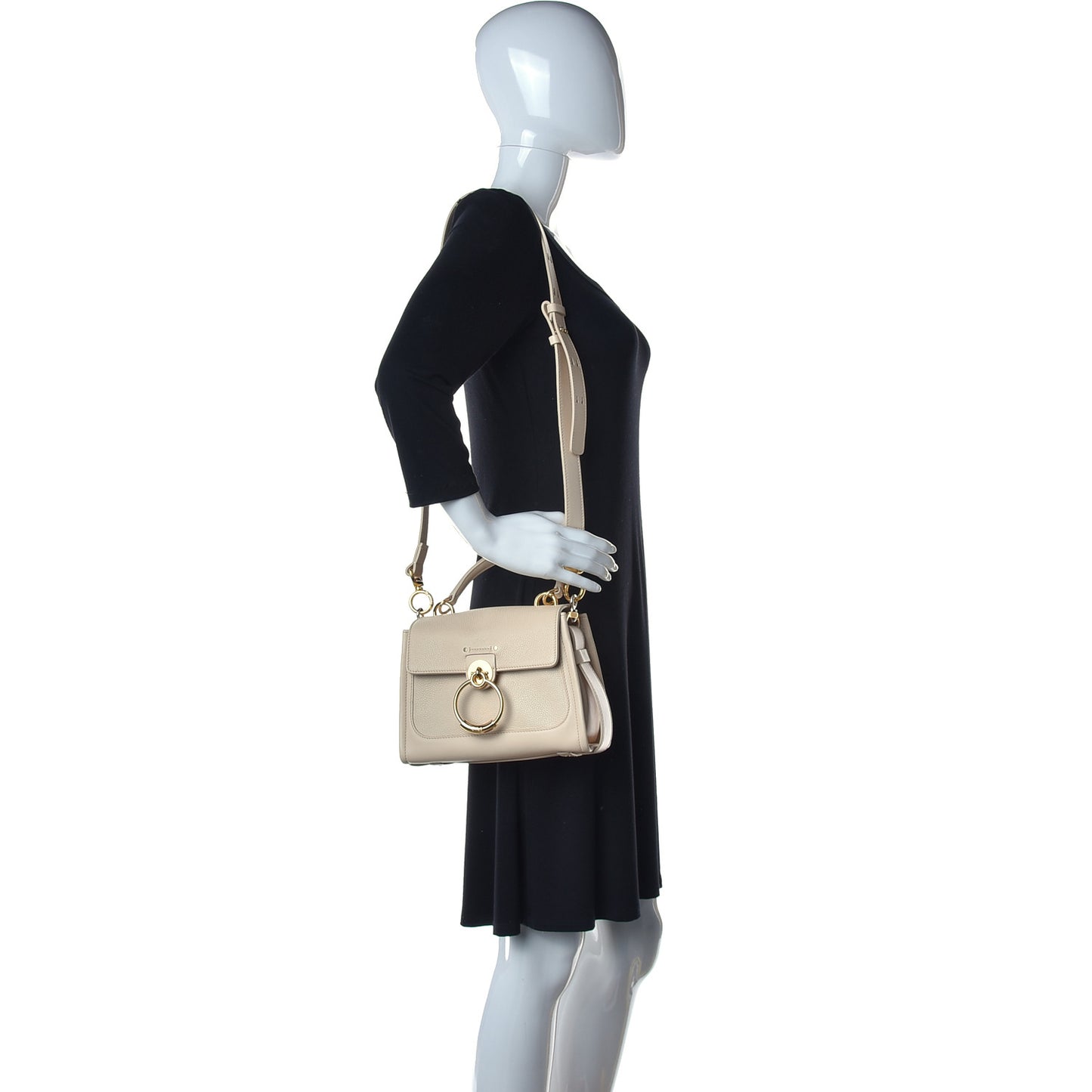 Calfskin Mini Tess Day Bag Sweet Beige