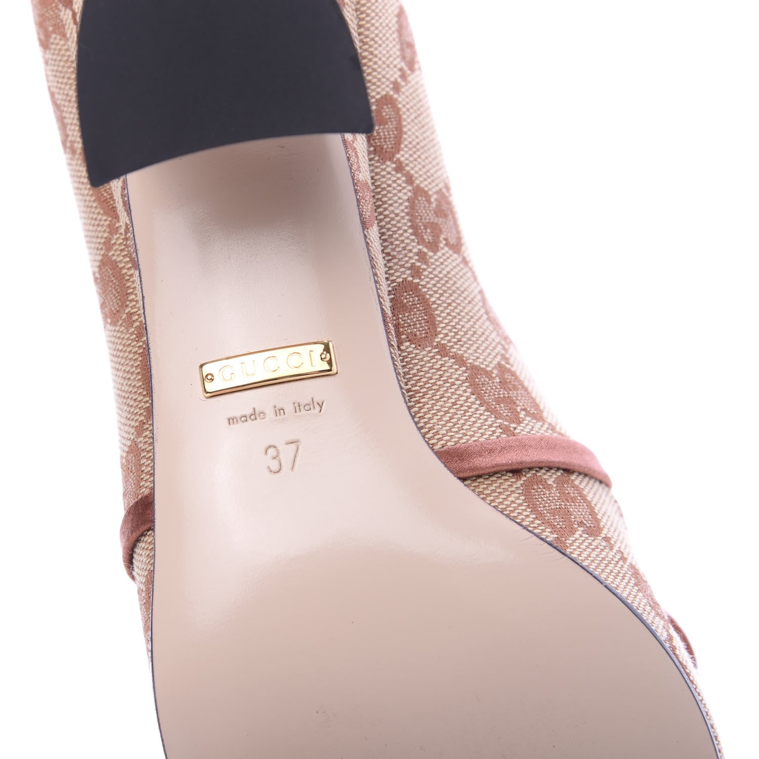 Gucci Monogram Vintage Effect Double G Pumps 37 Beige Ruggine 15 of 17
