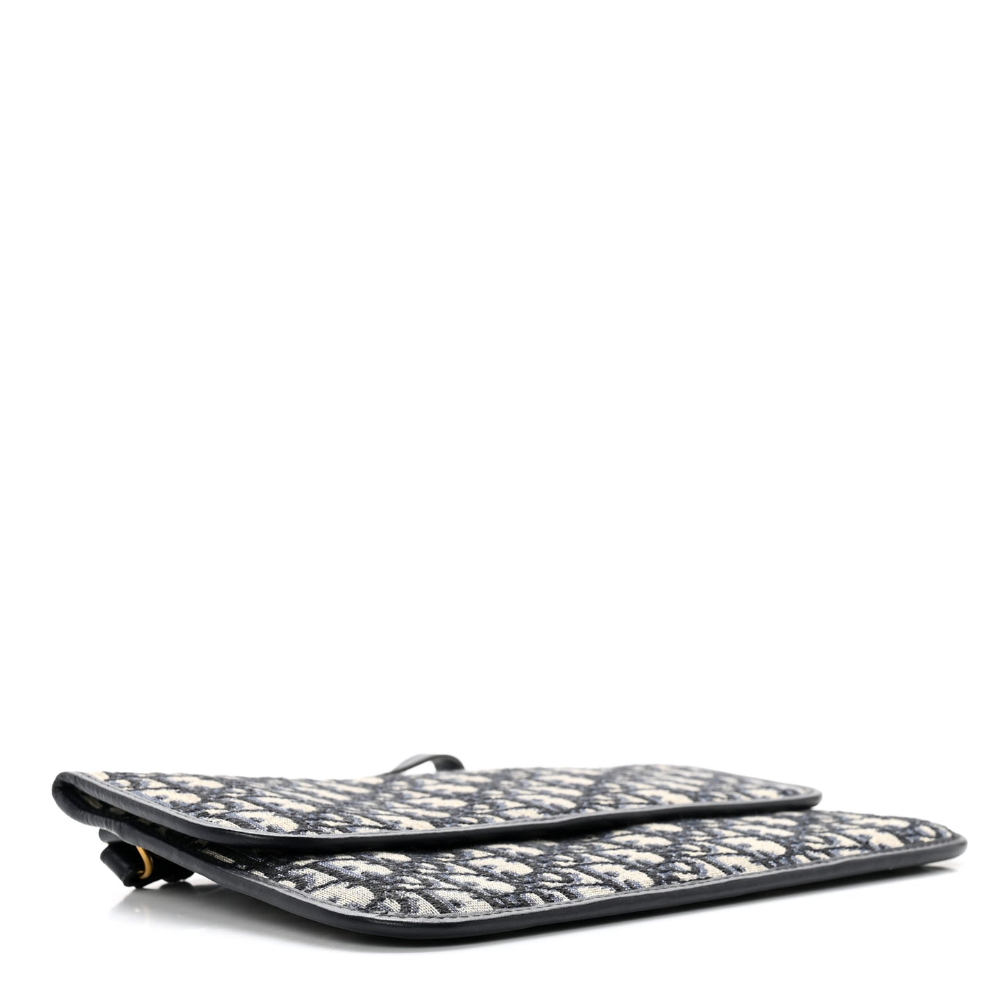 Oblique Flap Pouch Clutch Blue